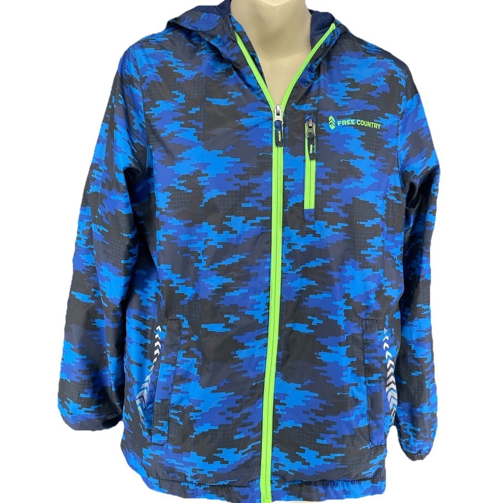 Free Country Boys Wind shear Jacket  Electric Blue Size 14-16